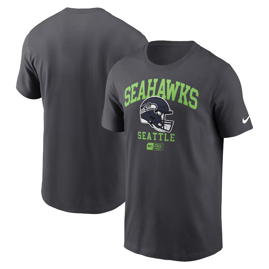 Men 2025 NFL Seattle Seahawks Grey T shirts